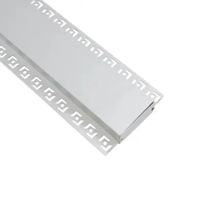LEDTM® ALP-PLASTERIN GYPSO 70862-1M Χωνευτό Προφίλ Αλουμινίου Ειδικό για Γυψοσανίδα με Λευκό Γαλακτερό Πατητό Κάλυμμα για Ταινίες LED IP20 - Ασημί & Λευκό - Μ100 x Π8.8 x Υ2cm - Image 5