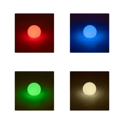 LEDTM® AQUAGLOW 71473 Μοντέρνο Φωτιστικό Κήπου Μπάλα με IR Ασύρματο Χειριστήριο LED 3W 240lm 360° DC 5V με USB-C με Επαναφορτιζόμενη Μπαταρία Li-ion 3.7V 2x18650 1400mAh Αδιάβροχο IP54 Πολύχρωμο RGBW Dimmable - Sanan SMD Chip - Γαλακτερό Λευκό - Μ15 x Π15 x Υ14cm - 2 Χρόνια Εγγύηση - Image 5