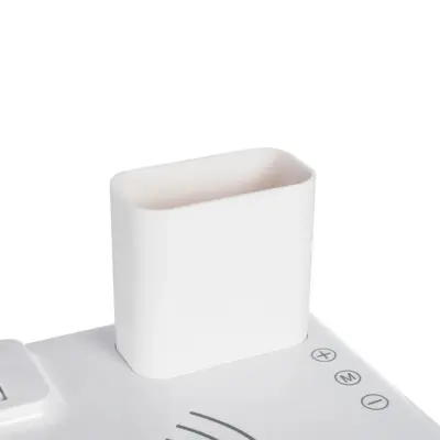 LEDTM® ZENTIME 76554 Μοντέρνο Επιτραπέζιο Φωτιστικό Γραφείου με Ασύρματη Φόρτιση 15W 3A & Ψηφιακό Ρολόι LED 3.5W 350lm 120° DC 5V με USB-C IP20 Ρυθμιζόμενο Λευκό CCT με Αφή 2700K/4500K/6000K Dimmable - Sanan SMD Chip - Λευκό- Μ19.5 x Π25 x Υ50cm - 2 Χρόνια Εγγύηση - Image 12