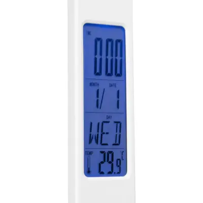LEDTM® ZENTIME 76554 Μοντέρνο Επιτραπέζιο Φωτιστικό Γραφείου με Ασύρματη Φόρτιση 15W 3A & Ψηφιακό Ρολόι LED 3.5W 350lm 120° DC 5V με USB-C IP20 Ρυθμιζόμενο Λευκό CCT με Αφή 2700K/4500K/6000K Dimmable - Sanan SMD Chip - Λευκό- Μ19.5 x Π25 x Υ50cm - 2 Χρόνια Εγγύηση - Image 9