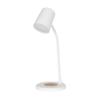 LEDTM® LUCORA 76555 Μοντέρνο Επιτραπέζιο Φωτιστικό Γραφείου με Ασύρματη Φόρτιση 10W 2A & 4W Bluetooth Ηχείο LED 3W 300lm 120° DC 5V με USB-C IP20 Ρυθμιζόμενο Λευκό CCT με Αφή 2700K/4500K/6000K Dimmable - Sanan SMD Chip - Λευκό - Μ12 x Π12 x Υ34cm - 2 Χρόνια Εγγύηση