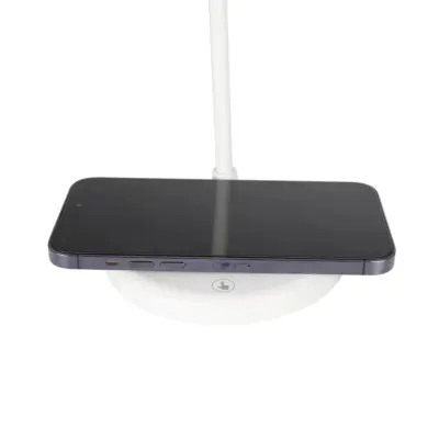 LEDTM® LUCORA 76555 Μοντέρνο Επιτραπέζιο Φωτιστικό Γραφείου με Ασύρματη Φόρτιση 10W 2A & 4W Bluetooth Ηχείο LED 3W 300lm 120° DC 5V με USB-C IP20 Ρυθμιζόμενο Λευκό CCT με Αφή 2700K/4500K/6000K Dimmable - Sanan SMD Chip - Λευκό - Μ12 x Π12 x Υ34cm - 2 Χρόνια Εγγύηση - Image 8