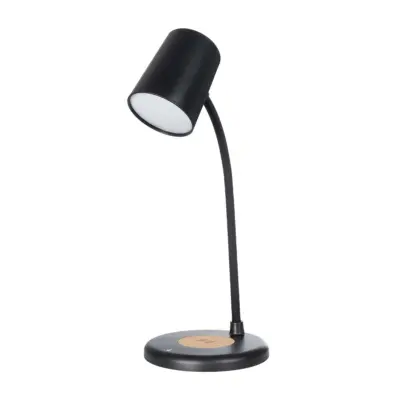 LEDTM® LUCORA 76556 Μοντέρνο Επιτραπέζιο Φωτιστικό Γραφείου με Ασύρματη Φόρτιση 10W 2A & 4W Bluetooth Ηχείο LED 3W 300lm 120° DC 5V με USB-C IP20 Ρυθμιζόμενο Λευκό CCT με Αφή 2700K/4500K/6000K Dimmable - Sanan SMD Chip - Μαύρο - Μ12 x Π12 x Υ34cm - 2 Χρόνια Εγγύηση