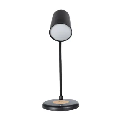 LEDTM® LUCORA 76556 Μοντέρνο Επιτραπέζιο Φωτιστικό Γραφείου με Ασύρματη Φόρτιση 10W 2A & 4W Bluetooth Ηχείο LED 3W 300lm 120° DC 5V με USB-C IP20 Ρυθμιζόμενο Λευκό CCT με Αφή 2700K/4500K/6000K Dimmable - Sanan SMD Chip - Μαύρο - Μ12 x Π12 x Υ34cm - 2 Χρόνια Εγγύηση - Image 3