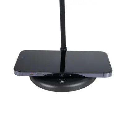 LEDTM® LUCORA 76556 Μοντέρνο Επιτραπέζιο Φωτιστικό Γραφείου με Ασύρματη Φόρτιση 10W 2A & 4W Bluetooth Ηχείο LED 3W 300lm 120° DC 5V με USB-C IP20 Ρυθμιζόμενο Λευκό CCT με Αφή 2700K/4500K/6000K Dimmable - Sanan SMD Chip - Μαύρο - Μ12 x Π12 x Υ34cm - 2 Χρόνια Εγγύηση - Image 8