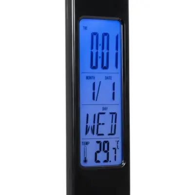 LEDTM® ZENTIME 76564 Μοντέρνο Επιτραπέζιο Φωτιστικό Γραφείου με Ασύρματη Φόρτιση 10W 2A & Ψηφιακό Ρολόι LED 3.5W 350lm 120° DC 5V με USB-C IP20 Ρυθμιζόμενο Λευκό CCT με Αφή 2700K/4500K/6000K Dimmable - Sanan SMD Chip - Μαύρο - Μ13 x Π25 x Υ50cm - 2 Χρόνια Εγγύηση - Image 10
