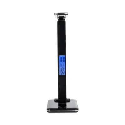 LEDTM® ZENTIME 76564 Μοντέρνο Επιτραπέζιο Φωτιστικό Γραφείου με Ασύρματη Φόρτιση 10W 2A & Ψηφιακό Ρολόι LED 3.5W 350lm 120° DC 5V με USB-C IP20 Ρυθμιζόμενο Λευκό CCT με Αφή 2700K/4500K/6000K Dimmable - Sanan SMD Chip - Μαύρο - Μ13 x Π25 x Υ50cm - 2 Χρόνια Εγγύηση - Image 3