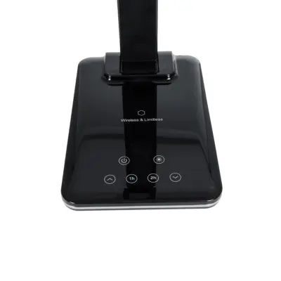 LEDTM® ZENTIME 76564 Μοντέρνο Επιτραπέζιο Φωτιστικό Γραφείου με Ασύρματη Φόρτιση 10W 2A & Ψηφιακό Ρολόι LED 3.5W 350lm 120° DC 5V με USB-C IP20 Ρυθμιζόμενο Λευκό CCT με Αφή 2700K/4500K/6000K Dimmable - Sanan SMD Chip - Μαύρο - Μ13 x Π25 x Υ50cm - 2 Χρόνια Εγγύηση - Image 7