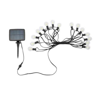LEDTM® TWILIGHT 79667 Μοντέρνο Φωτιστικό Κήπου Γιρλάντα 7.7m με 15 Λάμπες & IR Ασύρματο Χειριστήριο LED 9W 810lm 360° DC 3.7V με Ενσωματωμένο Φωτοβολταϊκό Panel 5.5V 1.5W & Επαναφορτιζόμενη Μπαταρία Li-ion 3.7V 1x18650 2200mAh Αδιάβροχο IP65 Θερμό Λευκό 2700Κ Dimmable - Sanan SMD Chip - Μαύρο & Διάφανο - Μ770 x Π4 x Υ7cm - 2 Χρόνια Εγγύηση - Image 10