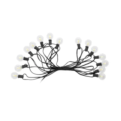 LEDTM® TWILIGHT 79667 Μοντέρνο Φωτιστικό Κήπου Γιρλάντα 7.7m με 15 Λάμπες & IR Ασύρματο Χειριστήριο LED 9W 810lm 360° DC 3.7V με Ενσωματωμένο Φωτοβολταϊκό Panel 5.5V 1.5W & Επαναφορτιζόμενη Μπαταρία Li-ion 3.7V 1x18650 2200mAh Αδιάβροχο IP65 Θερμό Λευκό 2700Κ Dimmable - Sanan SMD Chip - Μαύρο & Διάφανο - Μ770 x Π4 x Υ7cm - 2 Χρόνια Εγγύηση - Image 4