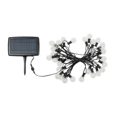LEDTM® TWILIGHT 79668 Μοντέρνο Φωτιστικό Κήπου Γιρλάντα 10.5m με 30 Λάμπες & IR Ασύρματο Χειριστήριο LED 18W 1620lm 360° DC 3.7V με Ενσωματωμένο Φωτοβολταϊκό Panel 5.5V 3W & Επαναφορτιζόμενη Μπαταρία Li-ion 3.7V 2x18650 4400mAh Αδιάβροχο IP65 Θερμό Λευκό 2700Κ Dimmable - Sanan SMD Chip - Μαύρο & Διάφανο - Μ1050 x Π4 x Υ7cm - 2 Χρόνια Εγγύηση - Image 10