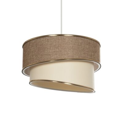 Alternative view of LEDTM® SONIA 203-0121 Μοντέρνο Κρεμαστό Φωτιστικό Οροφής με Ντουί 1 x E27 AC 220-240V IP20 - Μπεζ & Χρυσό - Μ30 x Π30 x Υ24cm