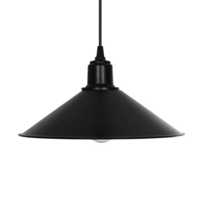 LEDTM® FERRO 203-0084 Μοντέρνο Κρεμαστό Φωτιστικό Καμπάνα Μονόφωτο 1 x E27 IP20 Μαύρο Πλαστικό - Μ30 x Π30 x Υ15cm - Image 5