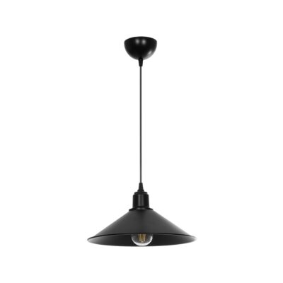 LEDTM® FERRO 203-0084 Μοντέρνο Κρεμαστό Φωτιστικό Καμπάνα Μονόφωτο 1 x E27 IP20 Μαύρο Πλαστικό - Μ30 x Π30 x Υ15cm - Image 4