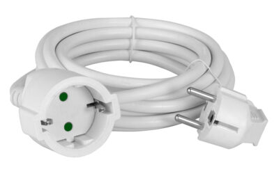 LEDTM μπαλαντέζα ρεύματος PT-889, 1x schuko, 16A, 5m, λευκή