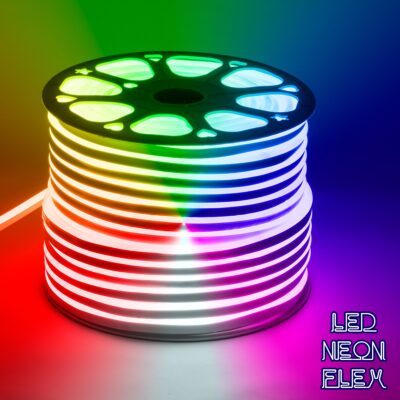 LEDTM® 70578 OVALE 120° Degree Neon Flex Epistar LED SMD 5050 1m 18W/m 60LED/m 1260lm/m 120° DC 230V Αδιάβροχη IP68 RGB Dimmable