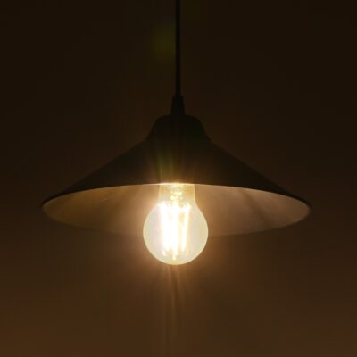 LEDTM® FONTE 203-0080 Μοντέρνο Κρεμαστό Φωτιστικό Καμπάνα Μονόφωτο 1 x E27 IP20 Μαύρο Πλαστικό - Μ25,5 x Π25,5 x Υ10cm - Image 3