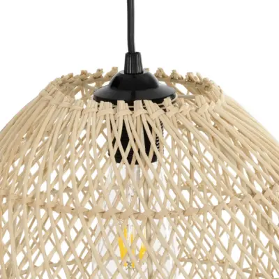LEDTM® CESTINO 204-0178 Boho Κρεμαστό Φωτιστικό Οροφής Μονόφωτο 1 x E27 AC 220-240V IP20 Μπεζ - Μ30 x Π30 x Υ25cm - Image 7