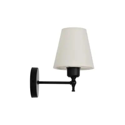LEDTM® ELEGANTE 204-0186 Μοντέρνο Φωτιστικό Τοίχου Απλίκα Μονόφωτο 1 x E27 AC 220-240V IP20 Μπεζ & Μαύρο - Μ14 x Π14 x Υ26cm - Image 4