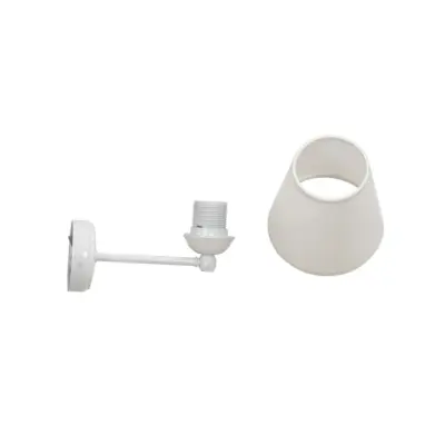 LEDTM® ELEGANTE 204-0187 Μοντέρνο Φωτιστικό Τοίχου Απλίκα Μονόφωτο 1 x E27 AC 220-240V IP20 Μπεζ & Λευκό - Μ14 x Π14 x Υ26cm - Image 6