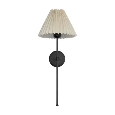 LEDTM® LING 204-0188 Μοντέρνο Φωτιστικό Τοίχου Απλίκα Μονόφωτο 1 x E27 AC 220-240V IP20 Μπεζ & Μαύρο - Μ22 x Π22 x Υ50cm - Image 3