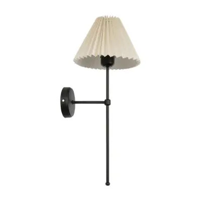 LEDTM® LING 204-0188 Μοντέρνο Φωτιστικό Τοίχου Απλίκα Μονόφωτο 1 x E27 AC 220-240V IP20 Μπεζ & Μαύρο - Μ22 x Π22 x Υ50cm - Image 4