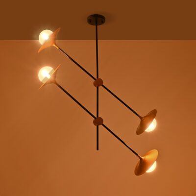 Alternative view of LEDTM® JOLIET 999-0044 Μοντέρνο Φωτιστικό Οροφής με Ντουί 4 x G9 AC 220-240V IP20 - Μαύρο & Χρυσό - Μ93 x Π20 x Υ106cm