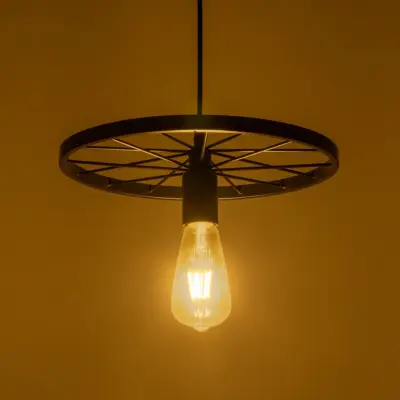 Alternative view of LEDTM® CASTOR 999-0228 Vintage Κρεμαστό Φωτιστικό Οροφής με Ντουί 1 x E27 AC 220-240V IP20 - Μαύρο - Μ30 x Π30 x Υ11cm