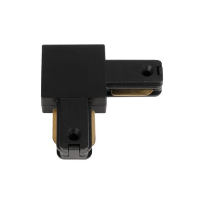 Alternative view of LEDTM® EUROTRACK-1PH 60905 Μονοφασικός Σύνδεσμος Γ Ράγας 2 Καλωδίων 1L+1N για Σύστημα Ράγας Eurotrack-1PH AC 220-240V IP20 - Μαύρο Ματ - Μ6.5 x Π6.5 x Υ1.6cm