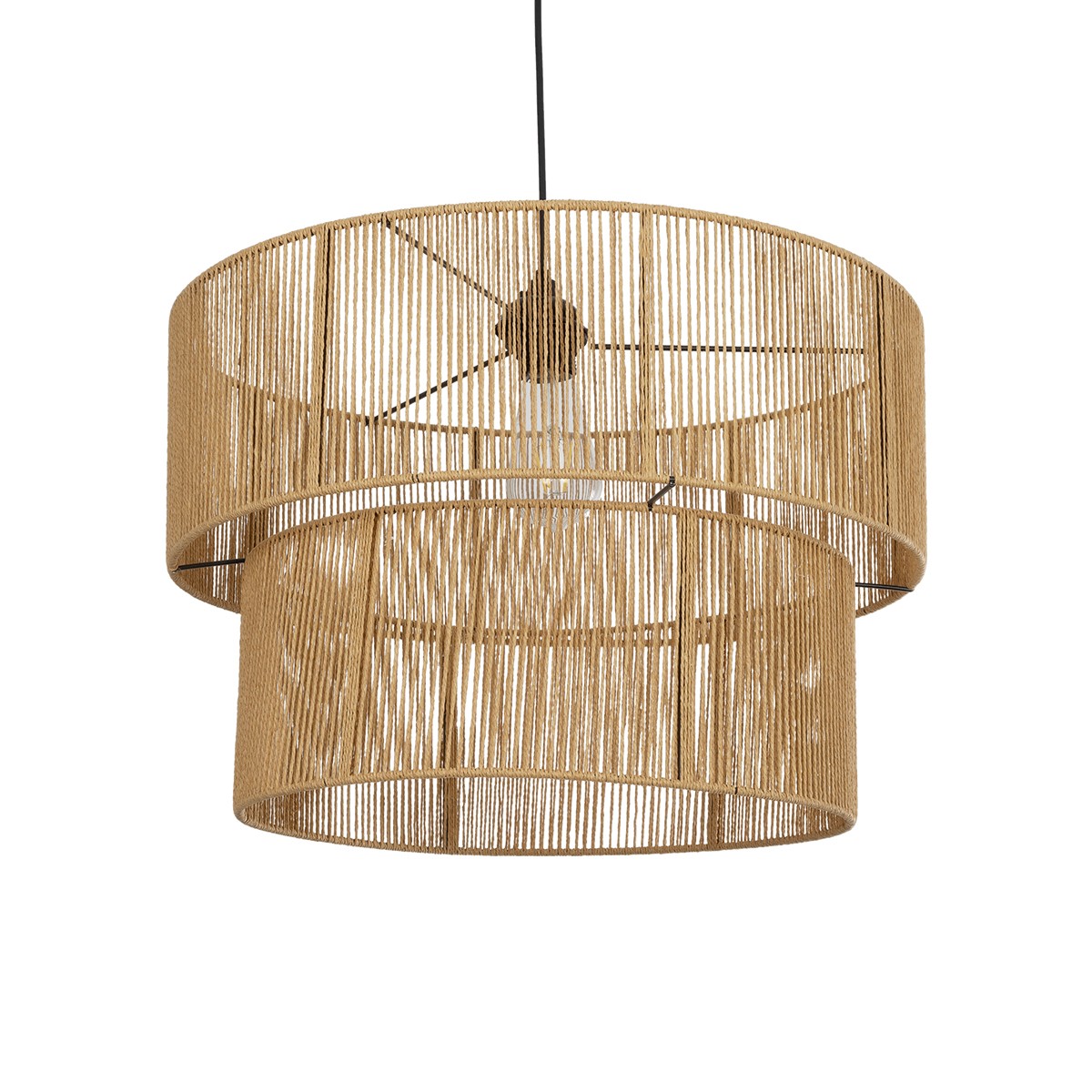 Alternative view of LEDTM® ROXXI 205-0020 Boho Κρεμαστό Φωτιστικό Οροφής με Ντουί 1 x E27 AC 220-240V IP20 - Μπεζ - M50 x Π50 x Υ36cm