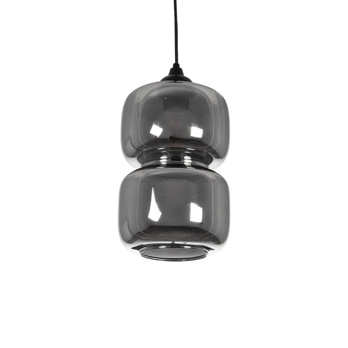 Alternative view of LEDTM® PIAGE 206-0036 Μοντέρνο Κρεμαστό Φωτιστικό Οροφής με Ντουί 1 x E27 AC 220-240V IP20 - Μαύρο Φιμέ - Μ18 x Π18 x Υ31cm