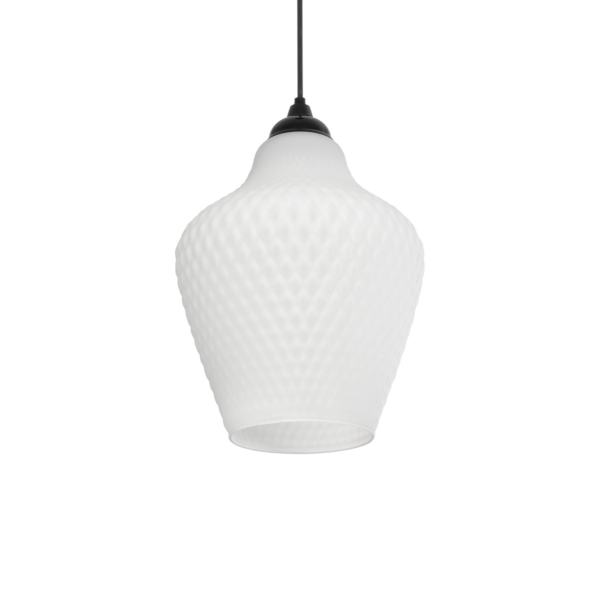 Alternative view of LEDTM® SKLO 206-0023 Μοντέρνο Κρεμαστό Φωτιστικό Οροφής με Ντουί 1 x E27 AC 220-240V IP20 - Λευκό - Μ22 x Π22 x Υ31cm