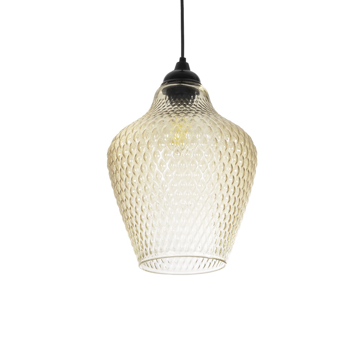 Alternative view of LEDTM® SKLO 206-0025 Μοντέρνο Κρεμαστό Φωτιστικό Οροφής με Ντουί 1 x E27 AC 220-240V IP20 - Mελί - Μ22 x Π22 x Υ31cm