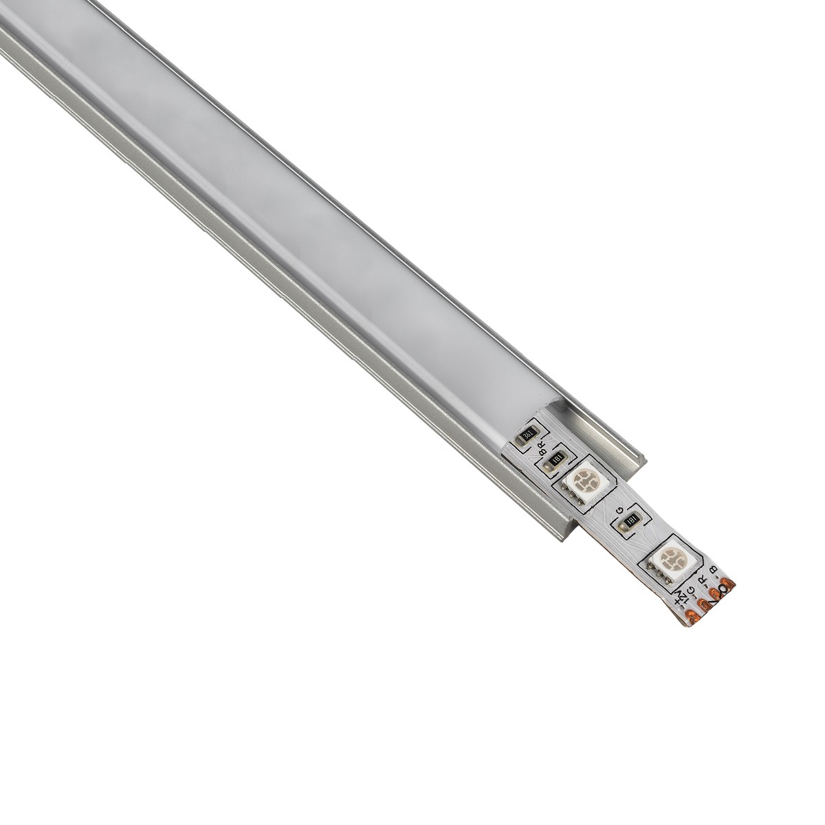 Alternative view of LEDTM® ALP-LINEAR CURBARIO 70802-1M Επιφανειακό Εύκαμπτο Προφίλ Αλουμινίου με Λευκό Γαλακτερό Πατητό Κάλυμμα για Ταινίες LED IP20 - Ασημί & Λευκό - Μ100 x Π1.8 x Υ0.5cm