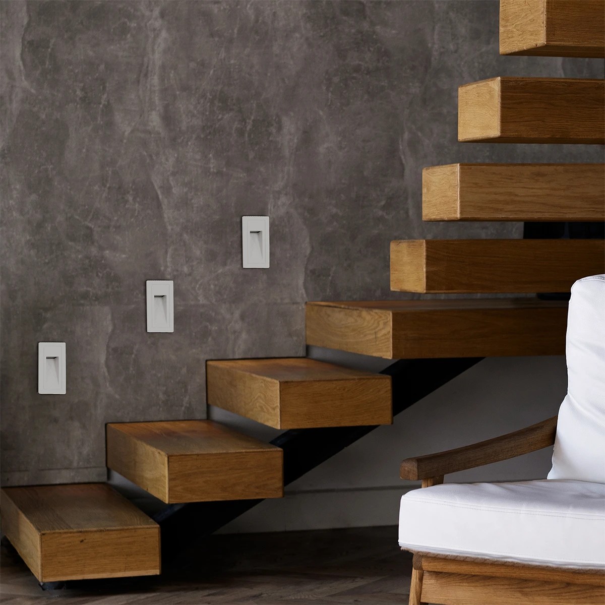 Alternative view of kelvo® STEPART KLV-101-0091 Χωνευτό Φωτιστικό Σκαλοπατιού / Διαδρόμου LED 3W 375lm 45° AC 220-240V Αδιάβροχο IP65 Θερμό Λευκό 2700K - Lumileds SMD Chip & TÜV SÜD Driver - Λευκό Ματ - Μ6 x Π5.5 x Υ10cm / Q5 x 9.6cm - 5 Χρόνια Εγγύηση