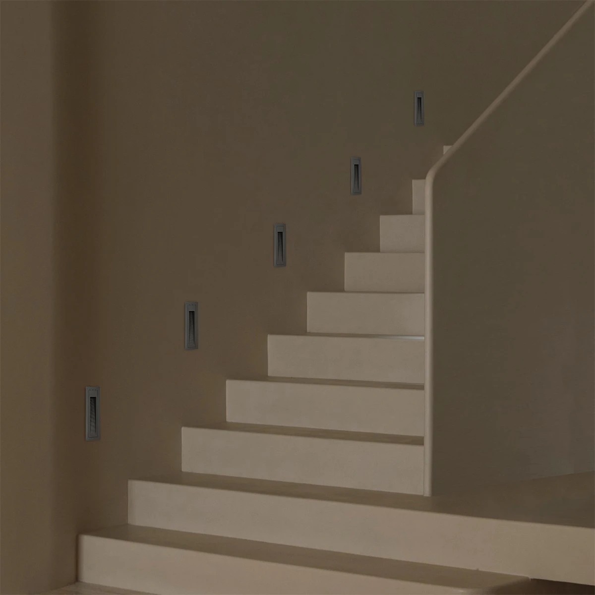 Alternative view of kelvo® STEPART KLV-101-0093 Χωνευτό Φωτιστικό Σκαλοπατιού / Διαδρόμου LED 3W 375lm 45° AC 220-240V Αδιάβροχο IP65 Θερμό Λευκό 2700K - Lumileds SMD Chip & TÜV SÜD Driver - Γκρι Ανθρακί Ματ - Μ6.5 x Π6.5 x Υ21cm / Q5.4 x 18.9cm - 5 Χρόνια Εγγύηση