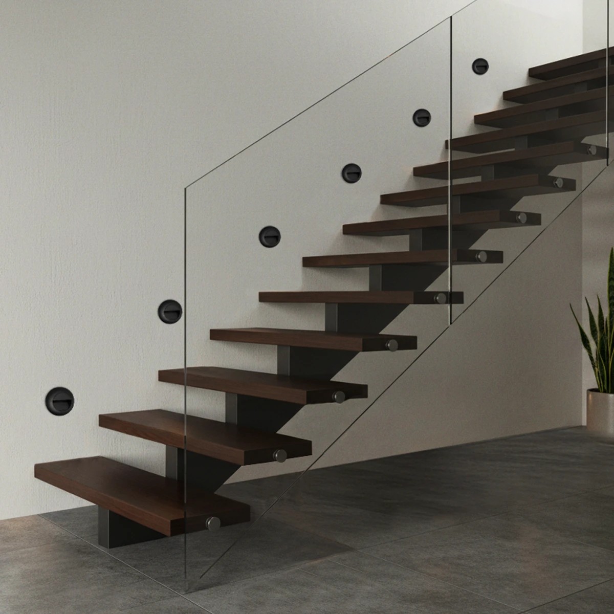 Alternative view of kelvo® STEPART KLV-101-0074 Χωνευτό Φωτιστικό Σκαλοπατιού / Διαδρόμου LED 3W 375lm 45° AC 220-240V Αδιάβροχο IP65 Θερμό Λευκό 2700K - Lumileds SMD Chip & TÜV SÜD Driver - Μαύρο Ματ - Μ8.3 x Π4.5 x Υ8.3cm / Q6.6 x 6.6cm - 5 Χρόνια Εγγύηση