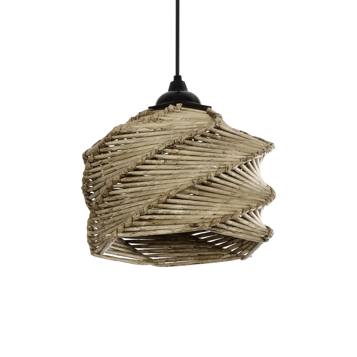 Alternative view of LEDTM® HUSLE 205-0044 Boho Κρεμαστό Φωτιστικό Οροφής με Ντουί 1 x E27 AC 220-240V IP20 - Μπεζ - M24 x Π24 x Υ21cm