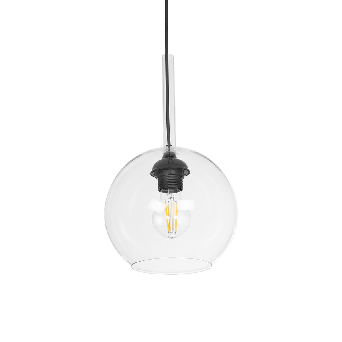 Alternative view of LEDTM® MPRALA 206-0038 Μοντέρνο Κρεμαστό Φωτιστικό Οροφής με Ντουί 1 x E27 AC 220-240V IP20 - Διάφανο - Μ20 x Π20 x Υ18cm