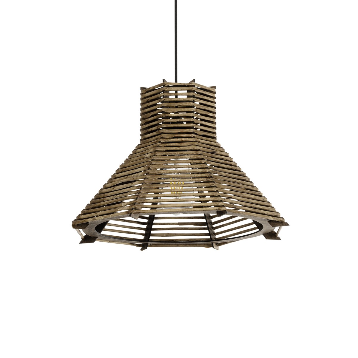 Alternative view of LEDTM® MEGALISTO 205-0051 Boho Κρεμαστό Φωτιστικό Οροφής με Ντουί 1 x E27 AC 220-240V IP20 - Καφέ- M40 x Π40 x Υ26cm