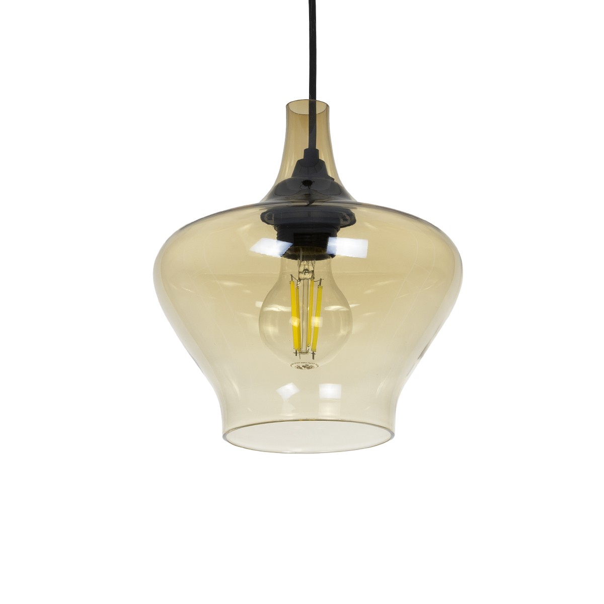 Alternative view of LEDTM® OVOCE 206-0033 Μοντέρνο Κρεμαστό Φωτιστικό Οροφής με Ντουί 1 x E27 AC 220-240V IP20 - Mελί - Μ20 x Π20 x Υ22cm