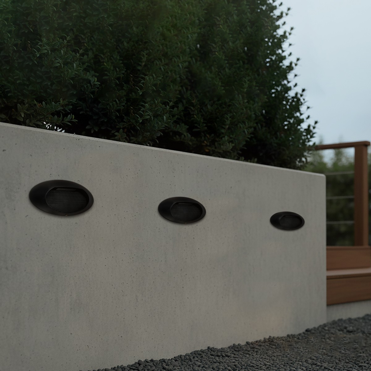 Alternative view of kelvo® STEPART KLV-101-0098 Φωτιστικό Σκαλοπατιού / Διαδρόμου LED 3W 375lm 45° AC 220-240V Αδιάβροχο IP65 Θερμό Λευκό 2700K - Lumileds SMD Chip & TÜV SÜD Driver - Μαύρο Ματ - Μ26 x Π5.5 x Υ13cm - 5 Χρόνια Εγγύηση