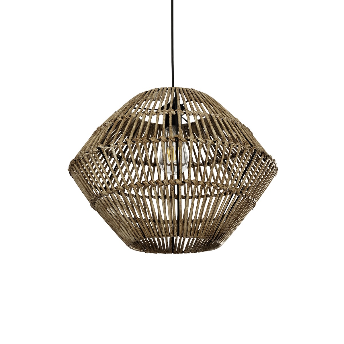 Alternative view of LEDTM® KEGEL 205-0048 Boho Κρεμαστό Φωτιστικό Οροφής με Ντουί 1 x E27 AC 220-240V IP20 - Μπεζ - M46 x Π46 x Υ35cm