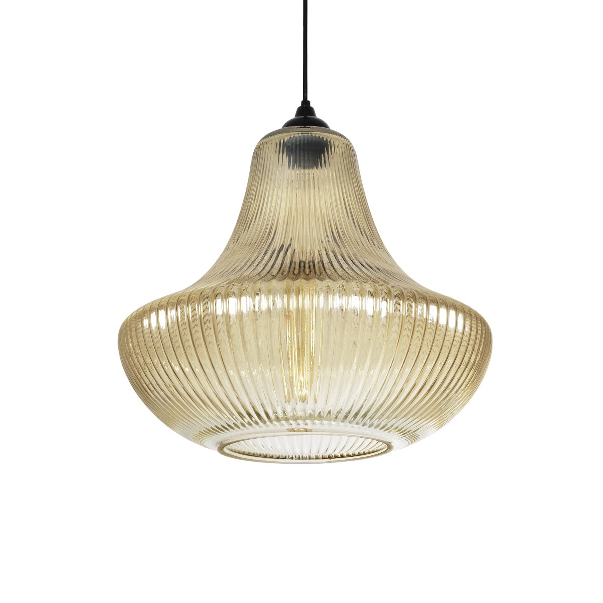 Alternative view of LEDTM® VERRE 206-0022 Μοντέρνο Κρεμαστό Φωτιστικό Οροφής με Ντουί 1 x E27 AC 220-240V IP20 - Mελί - Μ38 x Π38 x Υ34cm