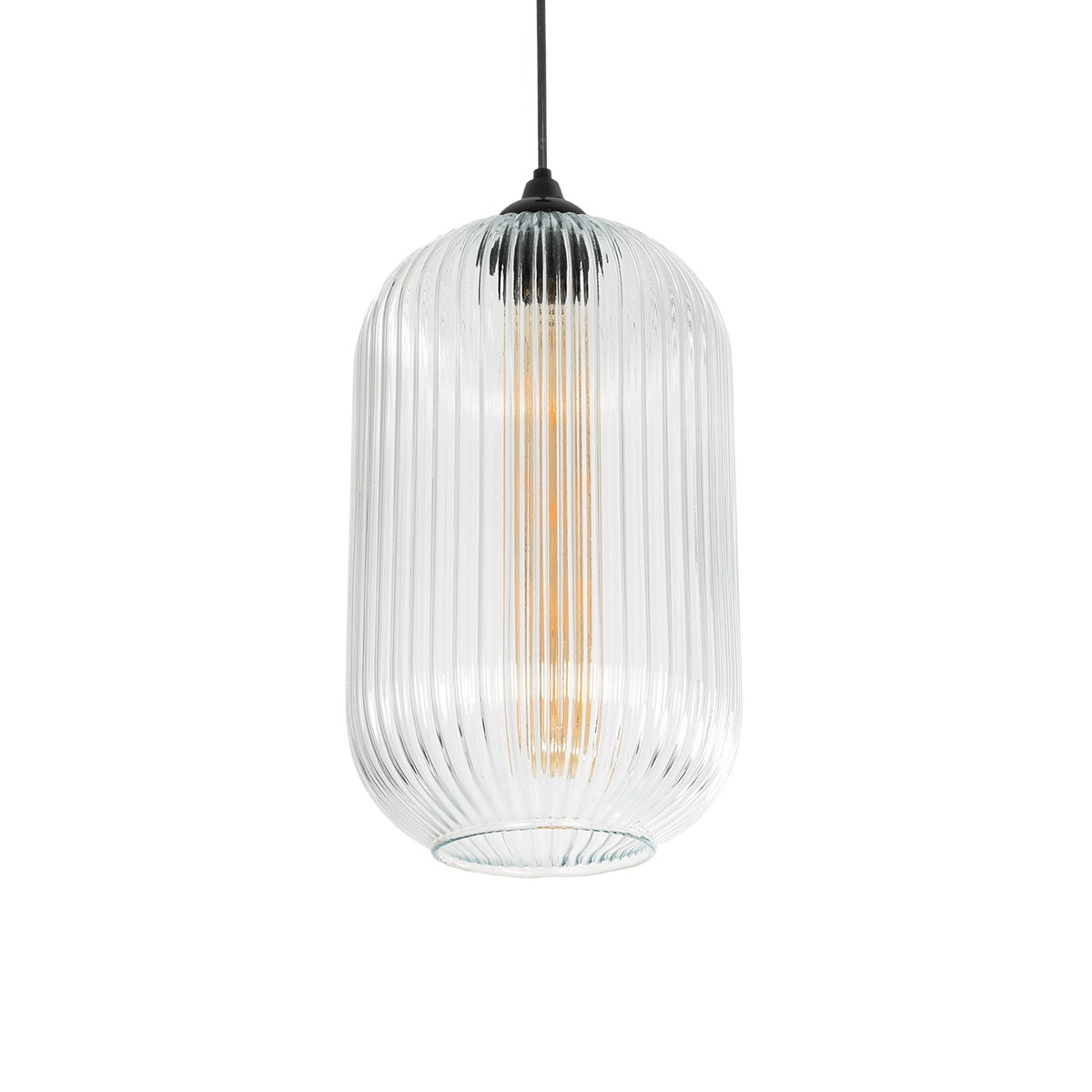 Alternative view of LEDTM® MELONI 206-0017 Μοντέρνο Κρεμαστό Φωτιστικό Οροφής με Ντουί 1 x E27 AC 220-240V IP20 - Διάφανο - Μ20 x Π20 x Υ38cm