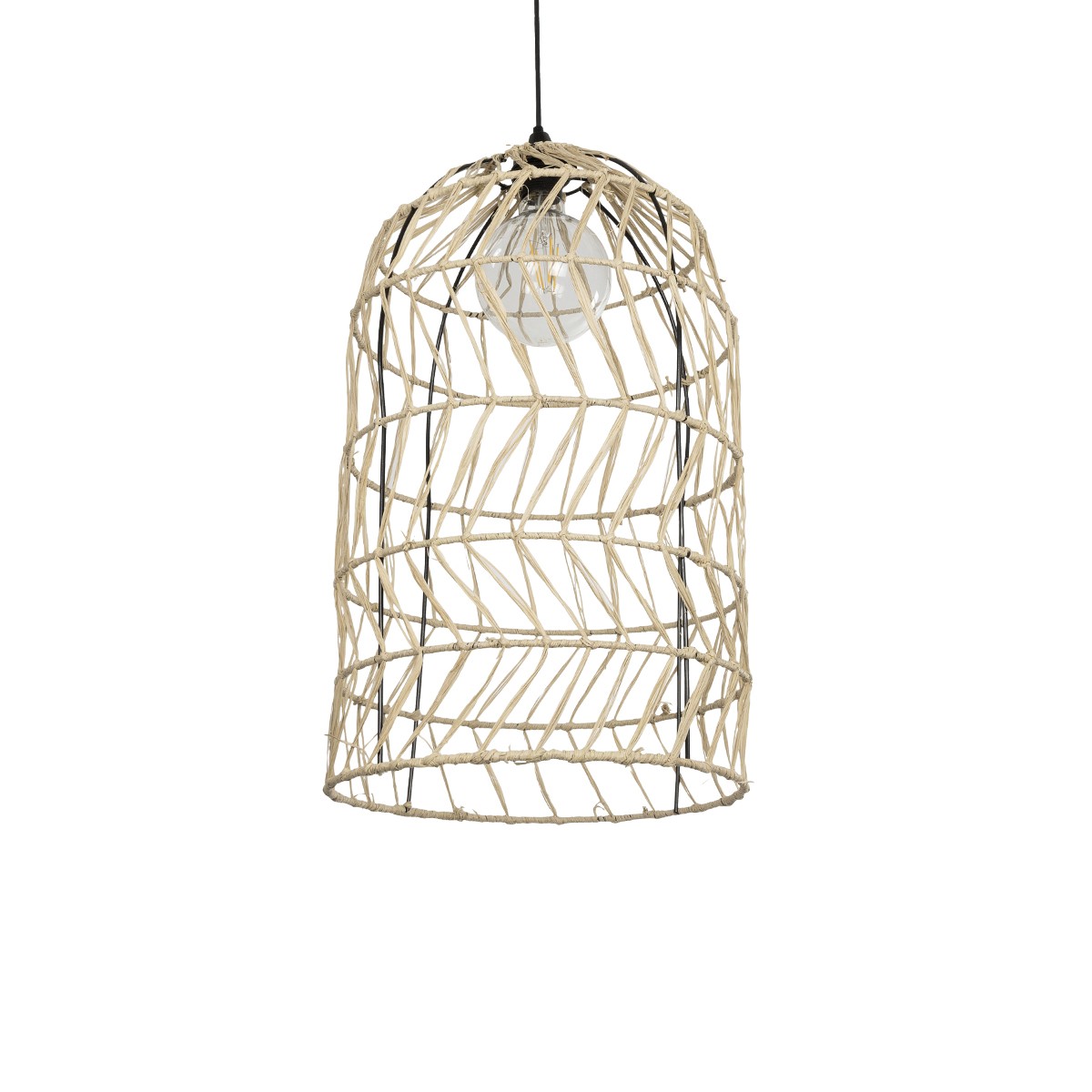 Alternative view of LEDTM® NETI 205-0025 Boho Κρεμαστό Φωτιστικό Οροφής με Ντουί 1 x E27 AC 220-240V IP20 - Μπεζ - M35 x Π35 x Υ63cm