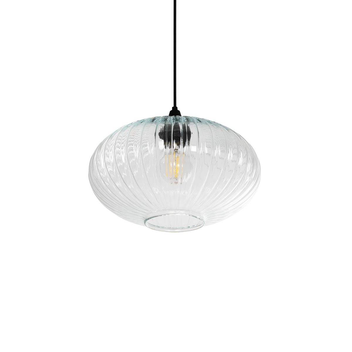 Alternative view of LEDTM® PERA 206-0009 Μοντέρνο Κρεμαστό Φωτιστικό Οροφής με Ντουί 1 x E27 AC 220-240V IP20 - Διάφανο - Μ30 x Π30 x Υ22cm