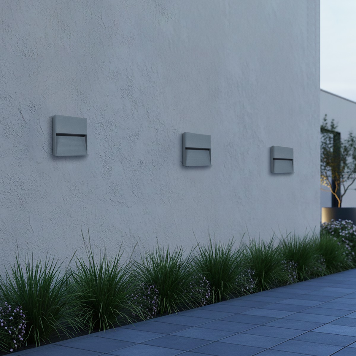 Alternative view of kelvo® STEPART KLV-101-0105 Φωτιστικό Σκαλοπατιού / Διαδρόμου LED 4W 500lm 45° AC 220-240V Αδιάβροχο IP65 Θερμό Λευκό 2700K - Lumileds SMD Chip & TÜV SÜD Driver - Γκρι Ανθρακί Ματ - Μ15 x Π3.5 x Υ15cm - 5 Χρόνια Εγγύηση