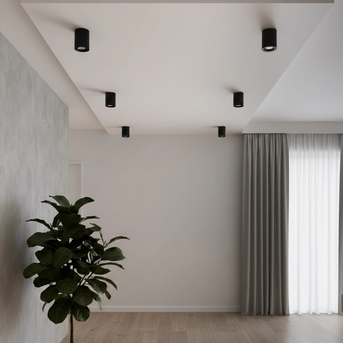 Alternative view of kelvo® AKIRA KLV-101-0024 Κινούμενο Φωτιστικό Downlight Σποτ για Λάμπα MR16 με Ντουί GU10 AC 220-240V IP20 - Μαύρο Ματ - Μ8 x Π8 x Υ10cm