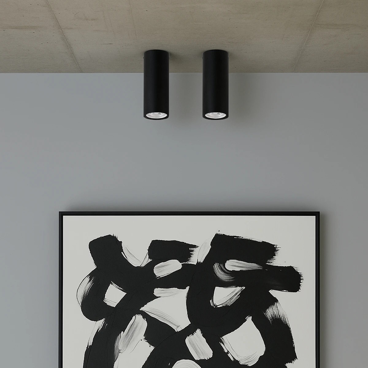 Alternative view of kelvo® DUCT KLV-101-0050 Φωτιστικό Downlight Σποτ για Λάμπα MR16 με Ντουί GU10 AC 220-240V IP20 - Μαύρο Ματ - Μ6 x Π6 x Υ15cm
